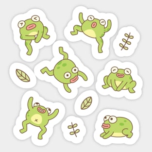 Ugly Cute Frogs With Sausage Lips Sticker